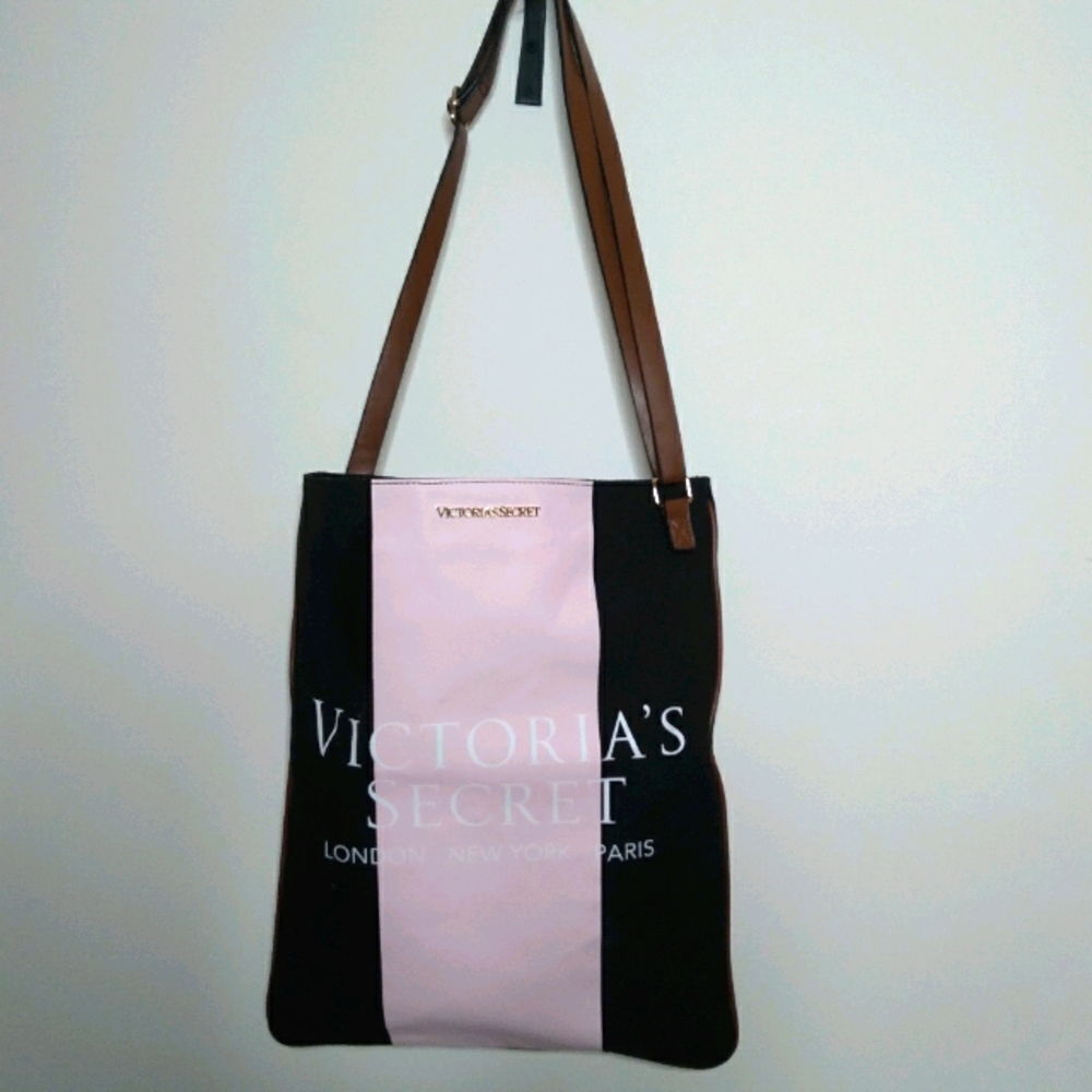Victoria Secret tote pink and black Pre-owned.
